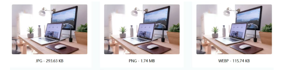 Which image format should be used? JPG, PNG, WEBP